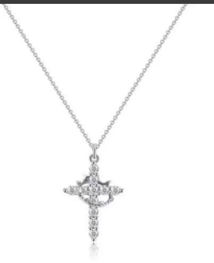 Crown Cross Necklace gods grace
