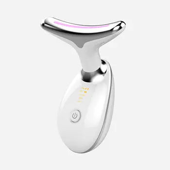 Beauty Facial Massager, 7 Color Wavy Acne Beauty Microcurrent Facial Device Skin Firming for Face Neck Beauty Device, gods grace