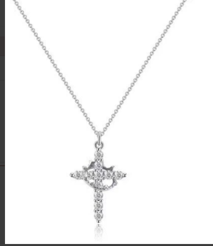 Crown Cross Necklace gods grace