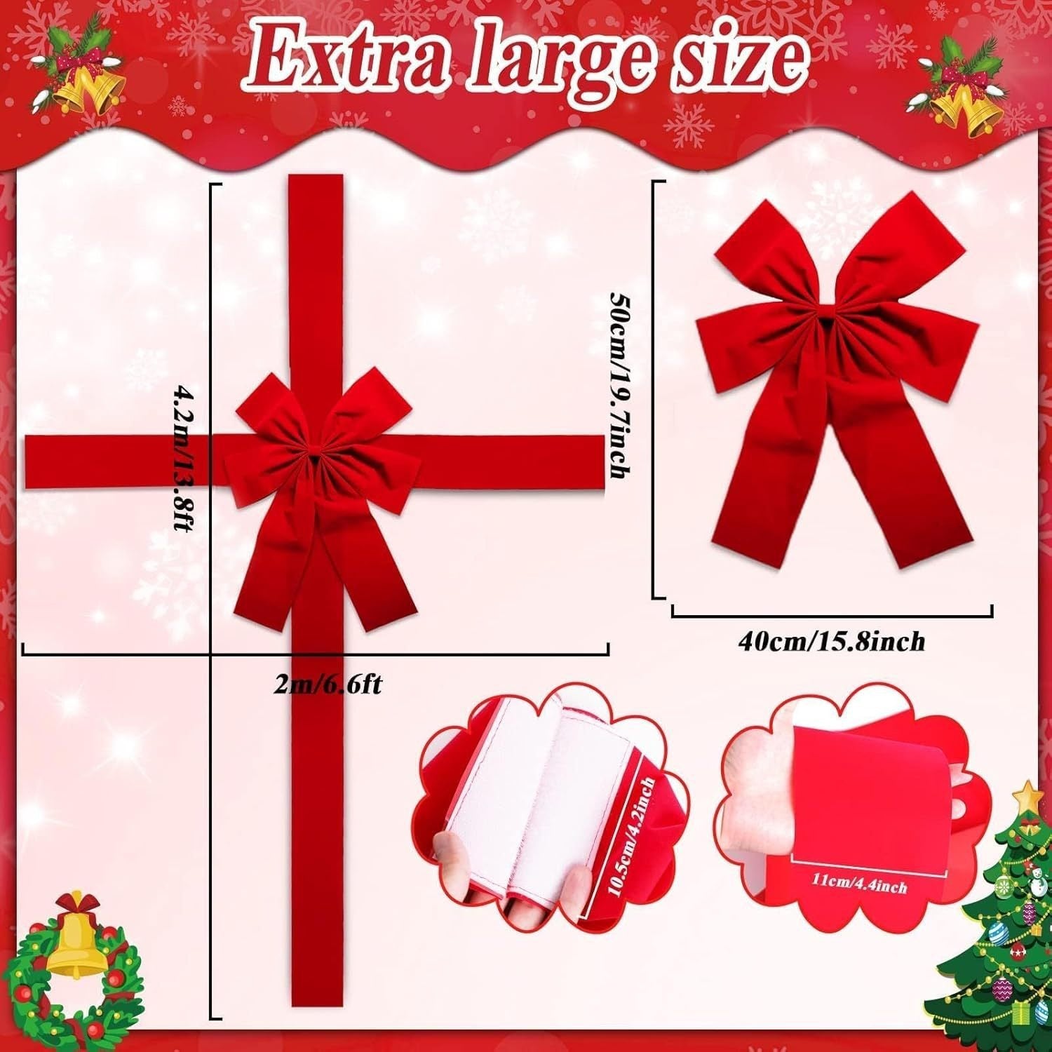 Christmas Door Hanging Bow Ribbon gods grace