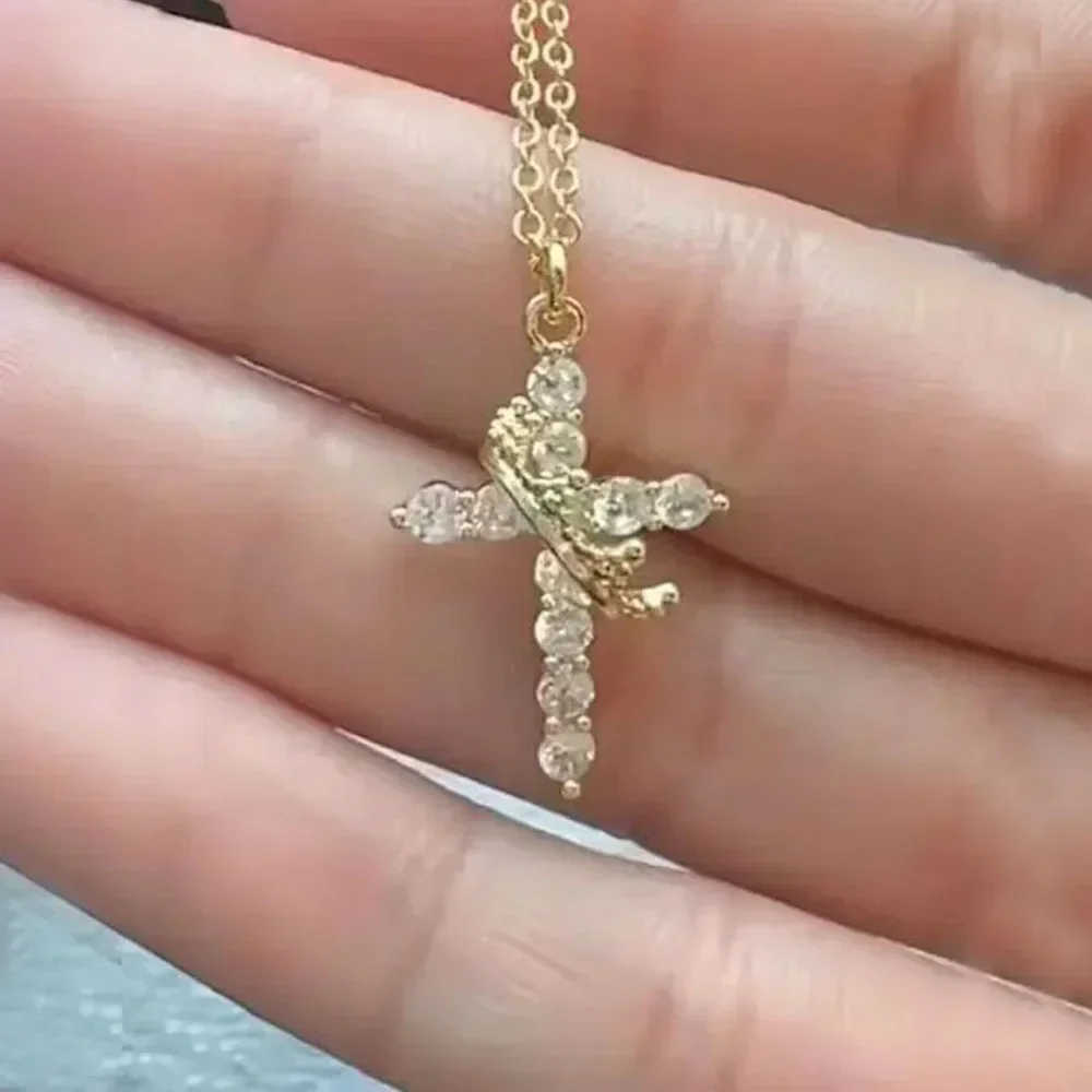 Crown Cross Necklace gods grace