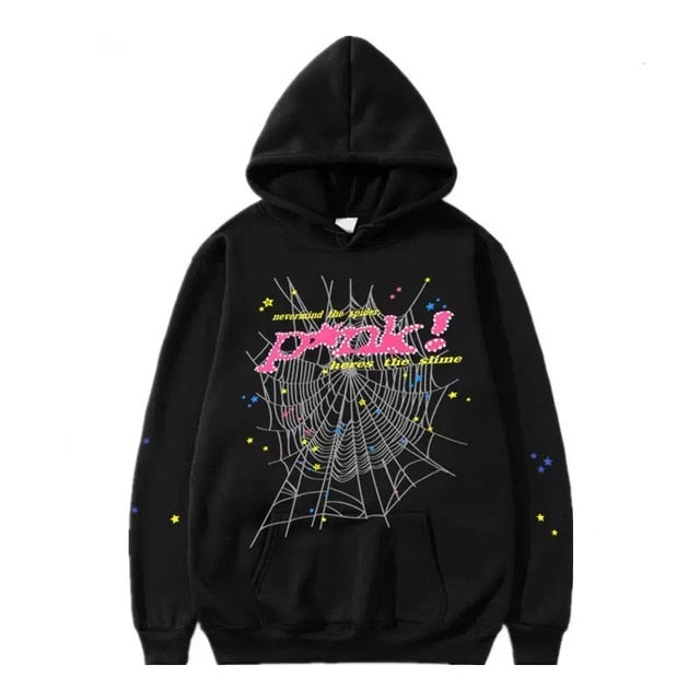Spider Letter Prints Hoodies gods grace