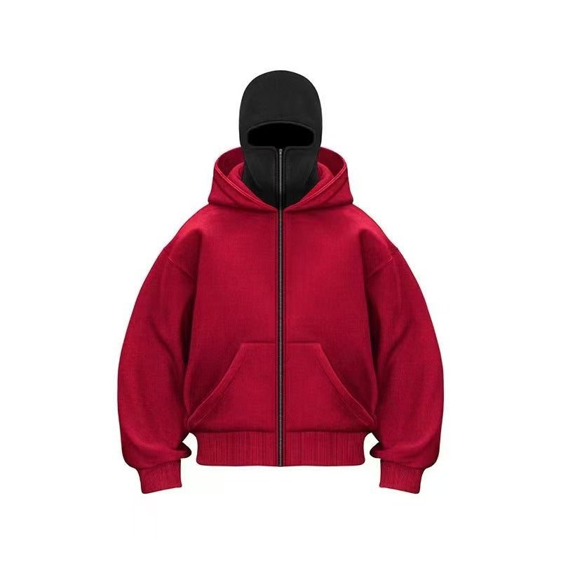 Men's Hooded Zip-Up Baseball Jacket gods grace