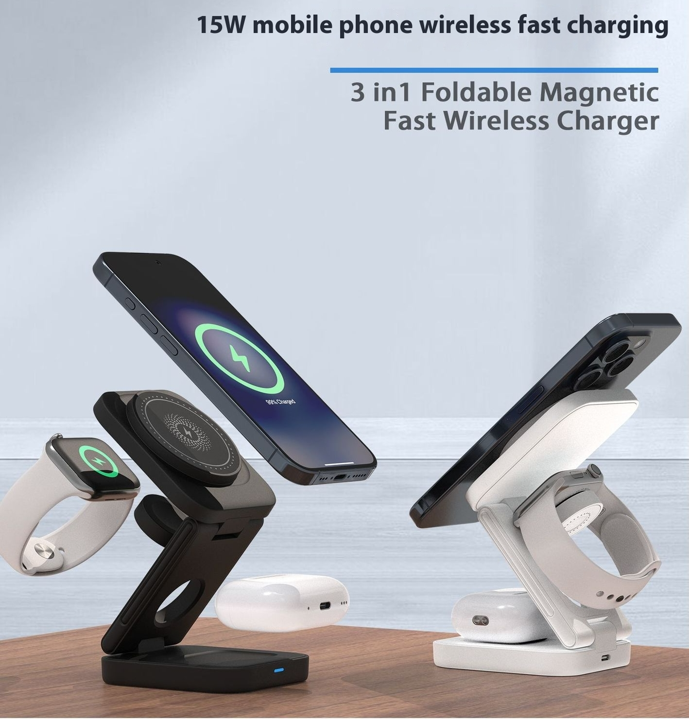 3 IN 1 FOLDABLE WIRELESS CHARGER gods grace