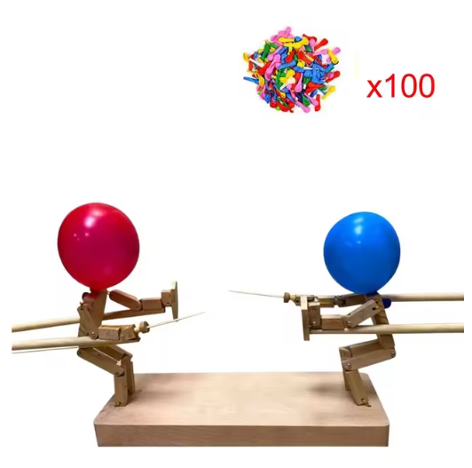 Handmade Balloon Heads Wooden Fighter Puppets gods grace