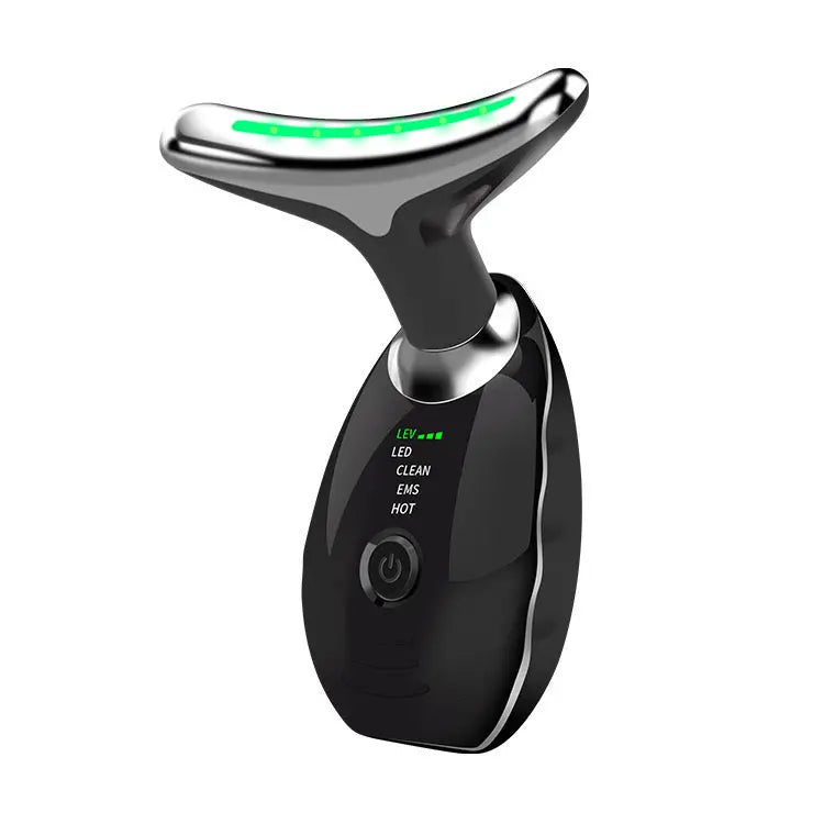 Beauty Facial Massager, 7 Color Wavy Acne Beauty Microcurrent Facial Device Skin Firming for Face Neck Beauty Device, gods grace