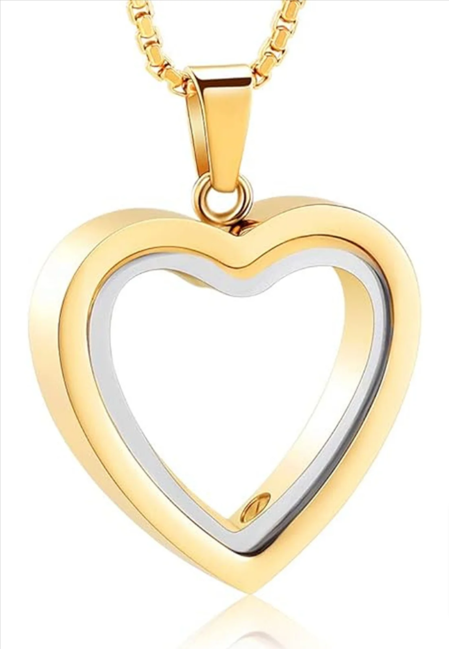 Heartfelt Remembrance: Stainless Steel Heart-Shaped Cremation Pendant gods grace