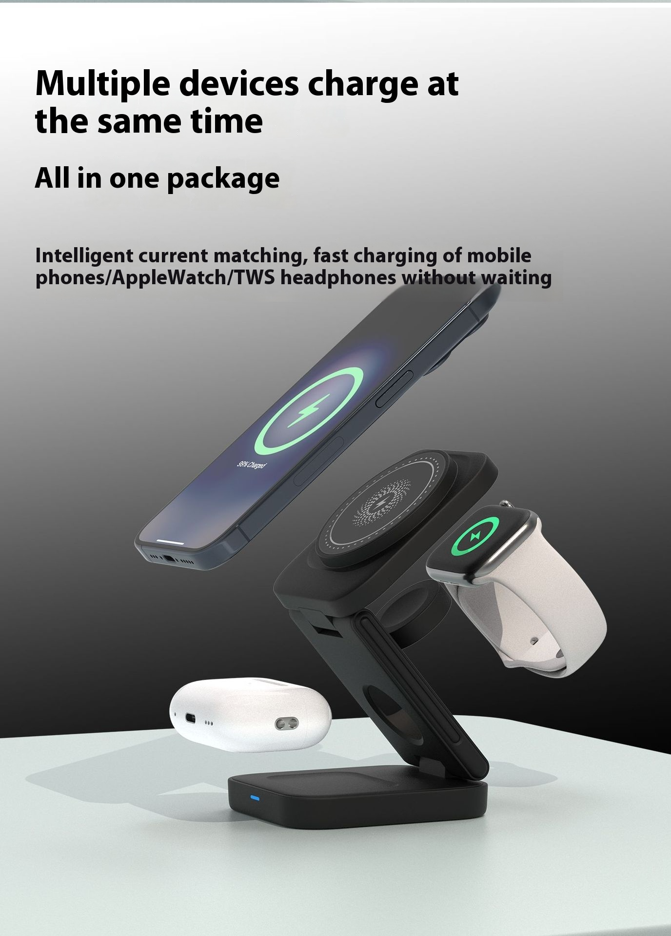 3 IN 1 FOLDABLE WIRELESS CHARGER gods grace
