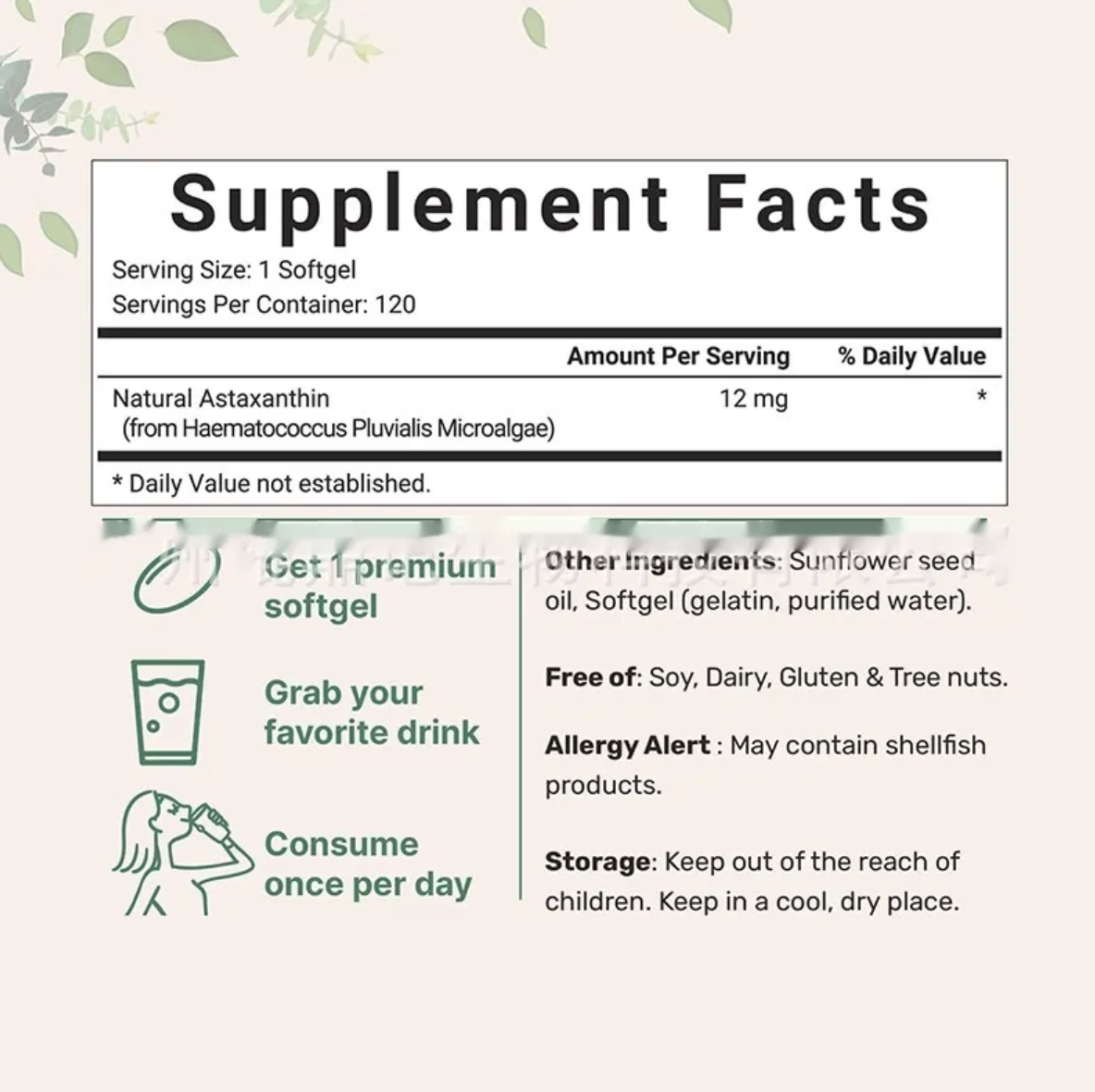 Astaxanthin Soft Capsules – 120 Tablets gods grace
