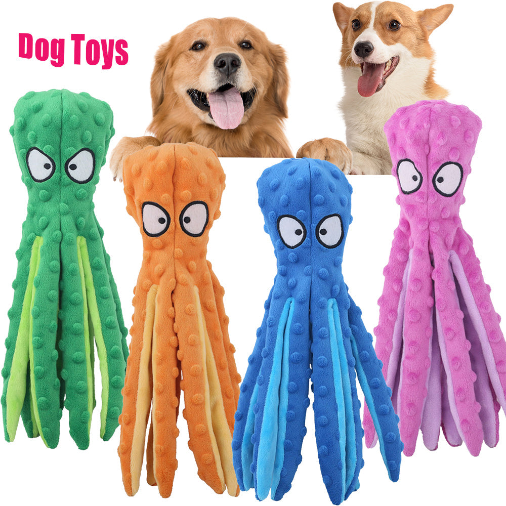 Interactive Bite-resistant Plush Octopus Pet Toy gods grace