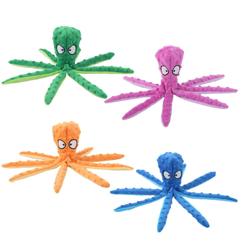 Interactive Bite-resistant Plush Octopus Pet Toy gods grace