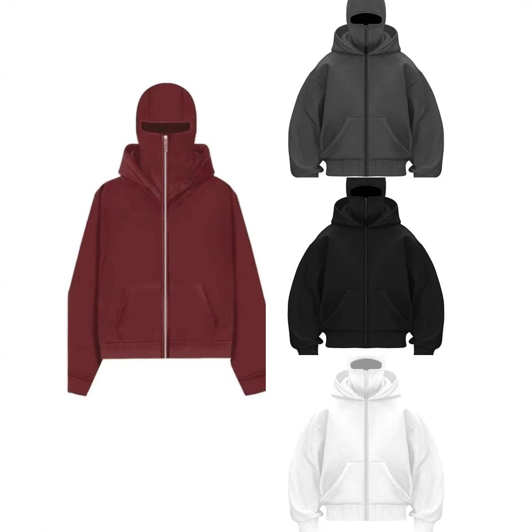 Men's Hooded Zip-Up Baseball Jacket gods grace