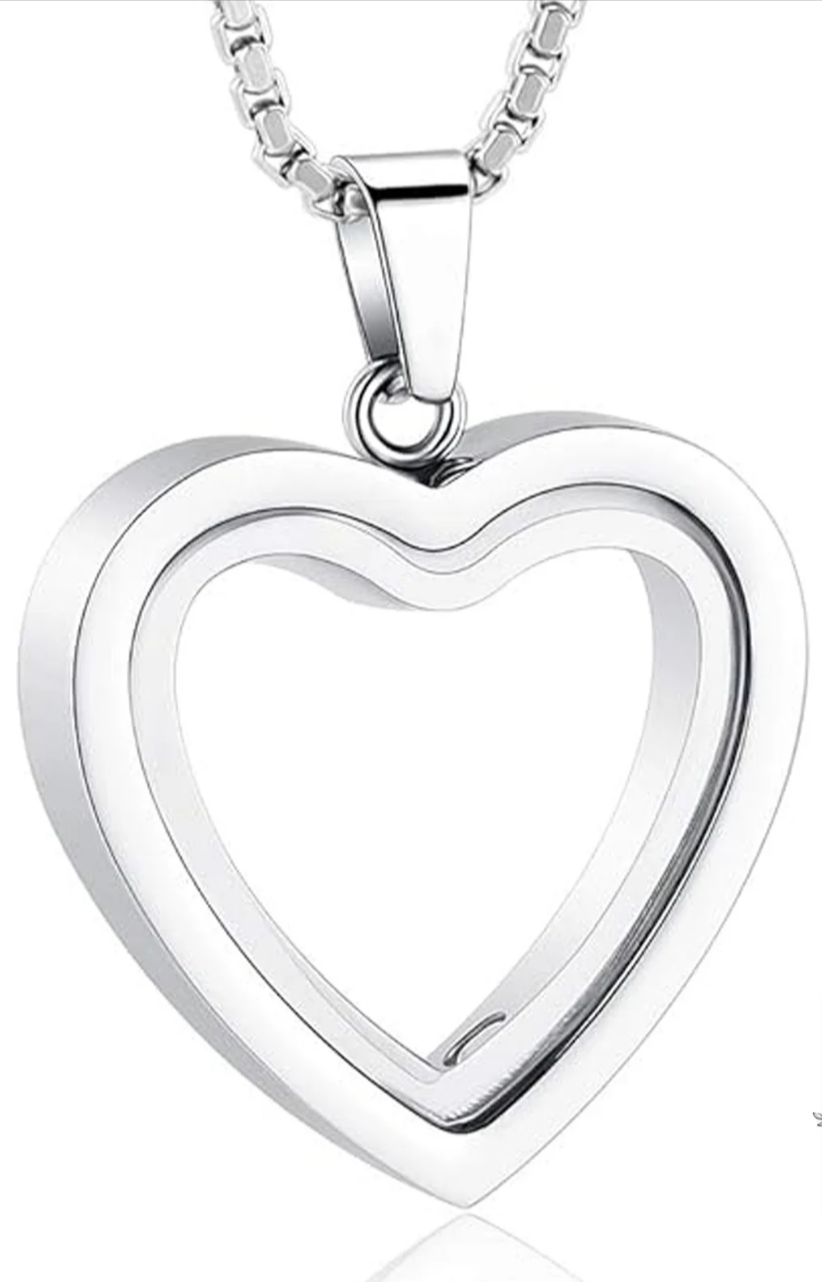 Heartfelt Remembrance: Stainless Steel Heart-Shaped Cremation Pendant gods grace