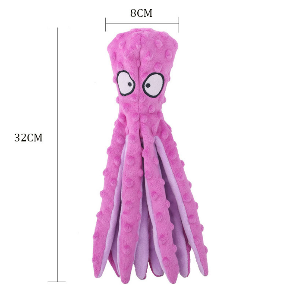 Interactive Bite-resistant Plush Octopus Pet Toy gods grace