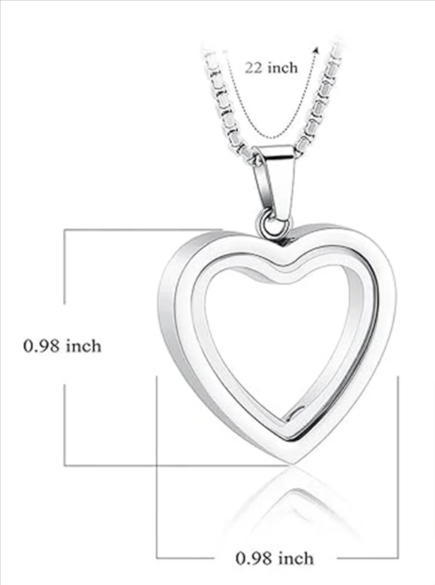 Heartfelt Remembrance: Stainless Steel Heart-Shaped Cremation Pendant gods grace