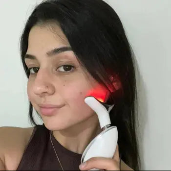 Beauty Facial Massager, 7 Color Wavy Acne Beauty Microcurrent Facial Device Skin Firming for Face Neck Beauty Device, gods grace