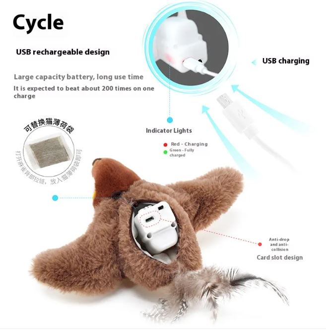 Flapping Bird Cat  Toy gods grace