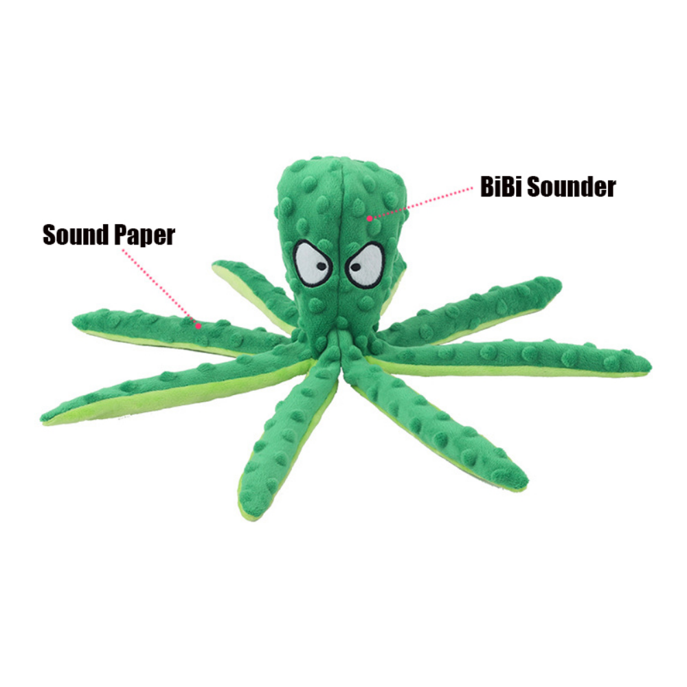 Interactive Bite-resistant Plush Octopus Pet Toy gods grace