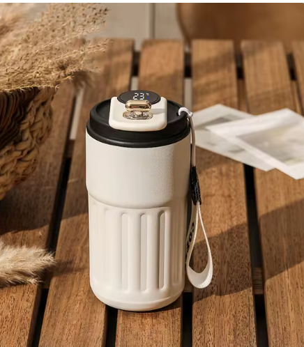 Smart Digital Thermal Bottle Portable Coffee Mug Stainless Steel Water Bottle In-Car Insulated Cup Keep Cold Vacuum Flasks 450ml gods grace