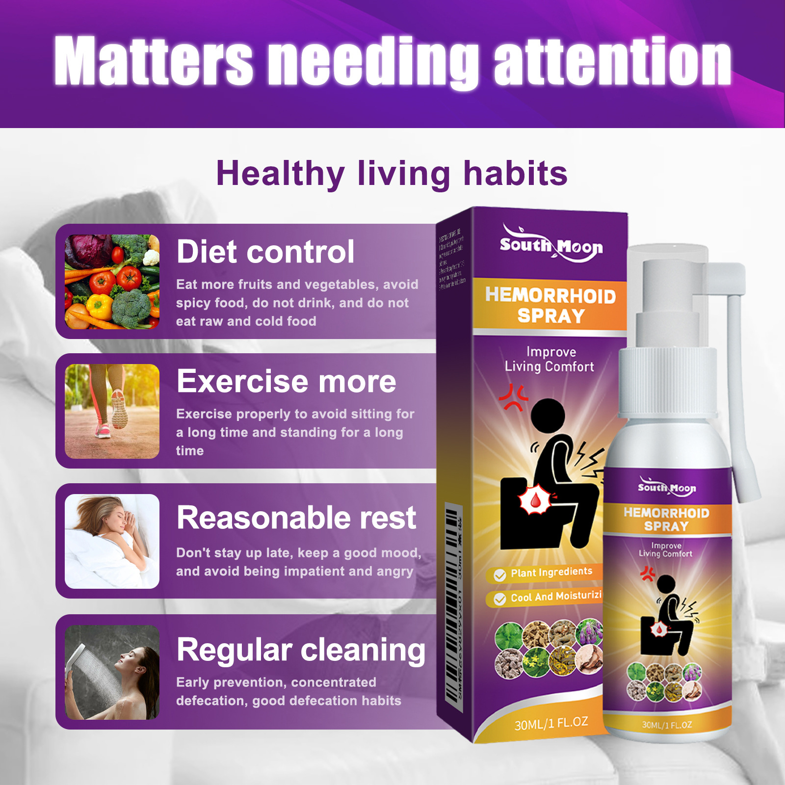 Herbal Hemorrhoid Relief Spray gods grace