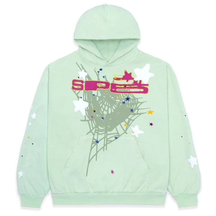 Spider Letter Prints Hoodies gods grace