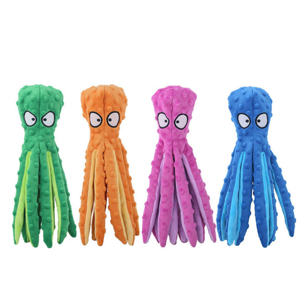 Interactive Bite-resistant Plush Octopus Pet Toy gods grace