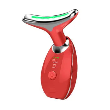 Beauty Facial Massager, 7 Color Wavy Acne Beauty Microcurrent Facial Device Skin Firming for Face Neck Beauty Device, gods grace