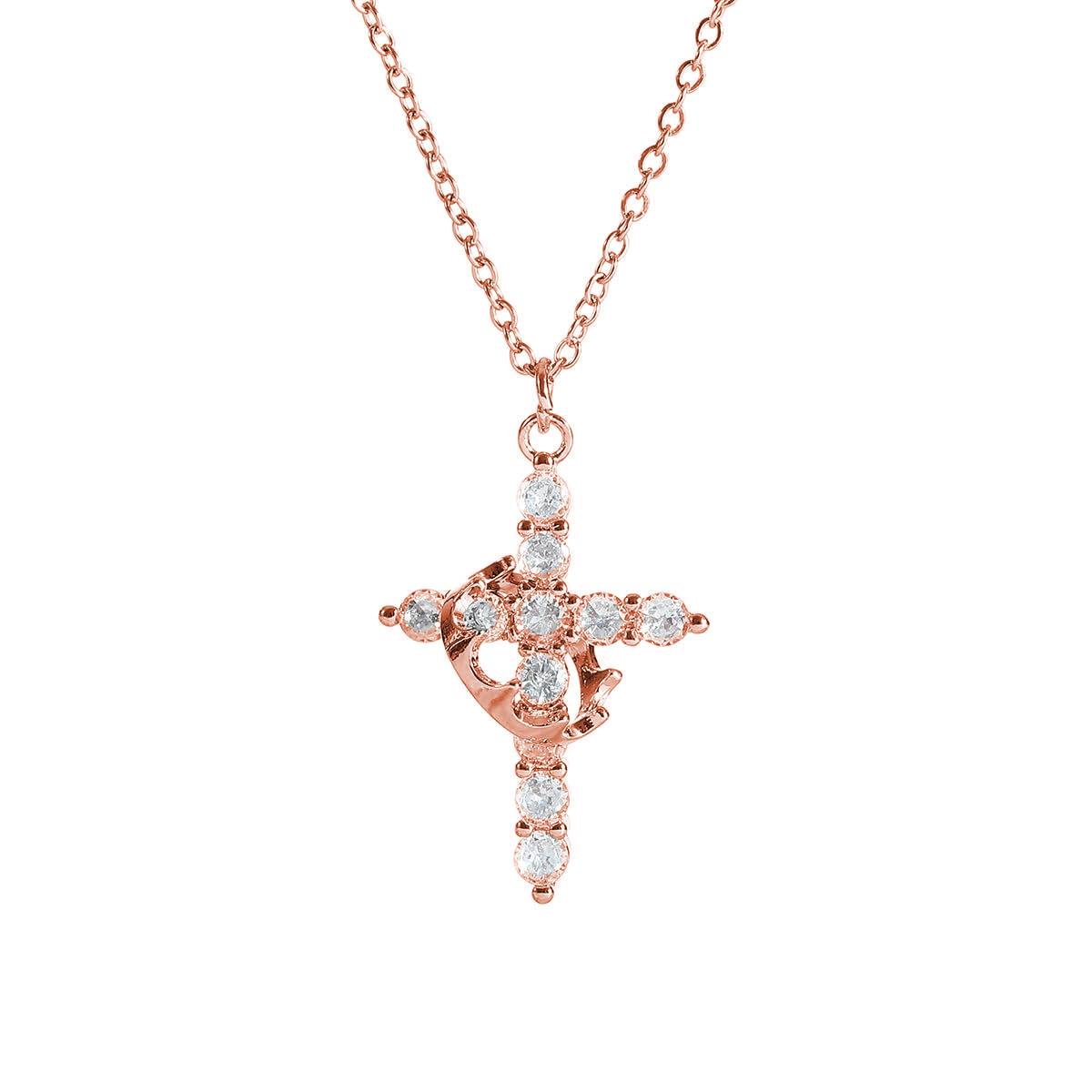 Crown Cross Necklace gods grace