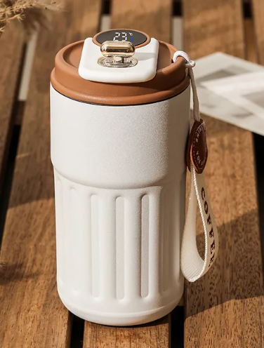 Smart Digital Thermal Bottle Portable Coffee Mug Stainless Steel Water Bottle In-Car Insulated Cup Keep Cold Vacuum Flasks 450ml gods grace
